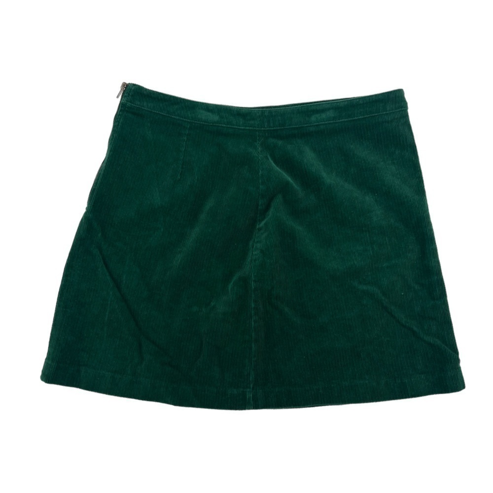 Forever 21 Green Corduroy Side Zipper Mini Skirt Size Large Women’s